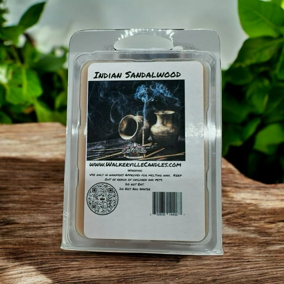 Indian Sandalwood Vegan Hand-Poured Eco-friendly Woodsy CleanWax Melt 4 Pack