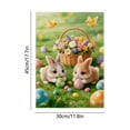 thumbnail image 3 of SLYNSHome Easter Egg Bunny Garden Flag Easter Garden Flags 12x18 Double Sided Flower Yard Flag for Outside Flower Seasonal Farmhouse, 3 of 7