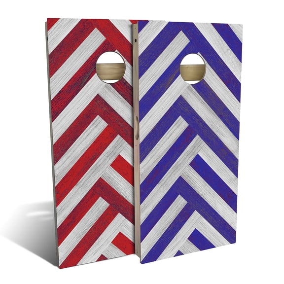 Skip's Garage | Red and Blue Cornhole Board Set | Includes Boards & Bags | Choose Your Size & Accessories