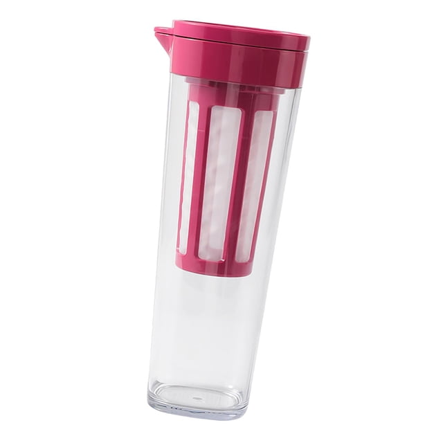 Jarra de agua para bebida tetera floreciente, nevera, hervidor frío, capacidad de 1,1 l, agua rojo Sharpla tetera grande