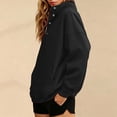 thumbnail image 5 of Kezqiaxn Sweatshirts for Women Fashion Button Long Sleeve Casual Athletic Tops with Pockets Oversized Sweatshirt Winter Clothes Black M, 5 of 8