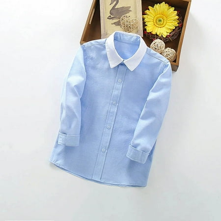 

NIZELUK Boys Clothes Baby Boy Clothes Toddler Boy Clothes Fall Savings Clearance Sales Today Deals Prime Toddler Boys Fashion Long Sleeve Blouse Solid Color Gentleman s School Uniform Shirt