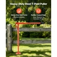 thumbnail image 2 of VEVOR 36 in T Post Puller, Heavy Duty Steel Fence Post Puller, 660lb Load Capacity, Labor-Saving T-Post Remover Tool for Round Fence Posts, Sign Posts & Tree Stumps, Lifting Chain Not Included, 2 of 9