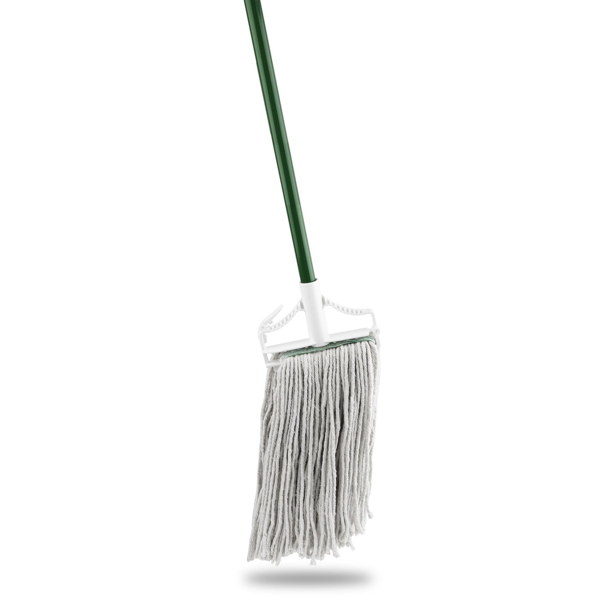 Lavex Wet Mop Kit with 32 oz. Natural Cotton Looped End Wet Mop and 60 Jaw  Style Mop Handle