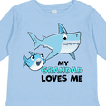 thumbnail image 4 of Inktastic My Grandad Loves Me with Cute Sharks Boys or Girls Long Sleeve Toddler T-Shirt, 4 of 5
