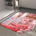 thumbnail image 2 of 1pc Gingerbread Man in a Pink Absorbent Non-Slip Bathroom Thickened Flannel Rug Decor,Soft,Quick Drying,Suitable For Indoor/outdoor Use,Bathrooms,Bedrooms,Kitchens,Terrace,Laundry Rooms,16"x24", 2 of 9