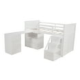 thumbnail image 6 of UWR-Nite Low Study Loft Bed with Portable Desk and Drawers, Solid Wood Twin-Size Low Loft Bed Frame with Storage Steps, Bedroom Furniture, 6 of 7