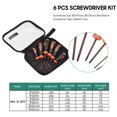 thumbnail image 3 of PENGGONG 6 PCS Screwdriver Set with Tool Bag Assorted Phillips & Flat Head Alloy Steel Cross Slotted Screw Drivers with Handle Home Tools, 3 of 6
