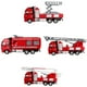 thumbnail image 4 of Niños Niños Tire hacia atrás Aleación ABS Camión de bomberos Modelo de vehículo de juguete Cumpleaños Regalo de vacaciones Methold WJ3113-01B, 4 of 7