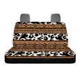 thumbnail image 6 of Psesaysky Rear Bench Seat Covers with Cowhide Geometric Pattern, Comfortable Dirt and Scratch Proof Stretch Covers for SUV Truck Van, 2 Pack Set, 6 of 7