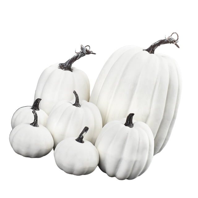 Ounissouiy Decoraciones de modelo de calabaza para interior y exterior, diseño de escena, accesorio vegetal, adorno para el hogar, calabazas Decoración del hogar No.1