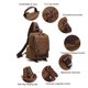 thumbnail image 3 of Minnieouse Bolso bandolera Organizador resistente al desgaste de un solo hombro de lona resistente al desgaste multifuncional para exteriores Envolturas para manijas de equipaje Café/Un hombro Minnieouse AP012080-02, 3 of 6