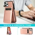 thumbnail image 2 of iPhone 11 Wallet Case with Card Holder, Mantto PU Leather Kickstand Card Pocket Slots Shockproof Phone Back Cover For Apple iPhone 11 6.1 inch - Rose Gold, 2 of 7