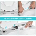 thumbnail image 6 of SADALAK D/U Shape Toilet Seat,Soft Close and Quick-Release for Easy Cleaning Toilet Seats Cover,Stable Hinge Design to prevent shifting -White Elongated Toilet Lid, 6 of 7