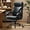 Black W/Footrest, variant on Ergonomic Swivel Computer Executive Chairs with Footrest, Flip-up Armrests PU Leather Padded Office Chairs, 100-135°Recline, with Adjustable Height, 500LBS, Black