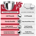 thumbnail image 4 of Uscover Mixer Bowl with Handle Stainless Steel for KitchenAid 6QT Lift Stand Mixer, Dishwasher Safe, 4 of 10