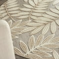 thumbnail image 3 of 5â€™ Round Natural Leaves Indoor Outdoor Area Rug, 3 of 6