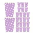 thumbnail image 2 of Miangastore 24pcs Popcorn Boxes Holder Containers Cartons Paper Bags Dot Design Snack Box Theater Dessert Tables Wedding Favors (Purple), 2 of 9
