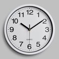 thumbnail image 1 of 10 inch 25cm plastic wall clock quartz clock bedroom living room hanging clock simple clock, 1 of 6