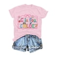 thumbnail image 5 of School Uniform Tshirts Girls Printed Crewneck T Shirt Short Sleeve Loose Fit Top Boys Graphic Tees Pink 8-9 Years, 5 of 5