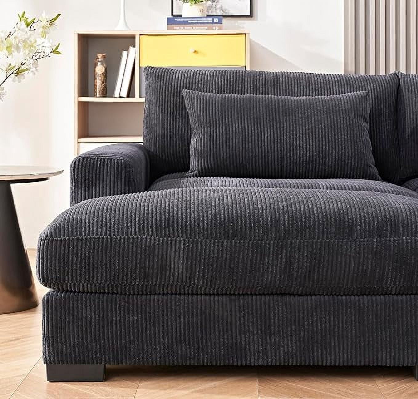 US Pride Furniture 54'' Depth deep seated sofa in Black