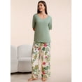 thumbnail image 5 of Smilooen Lounge Set for Women 2 Piece Outfits Short Sleeve Round Neck Pjs Sleepwear,S-2XL, 5 of 6