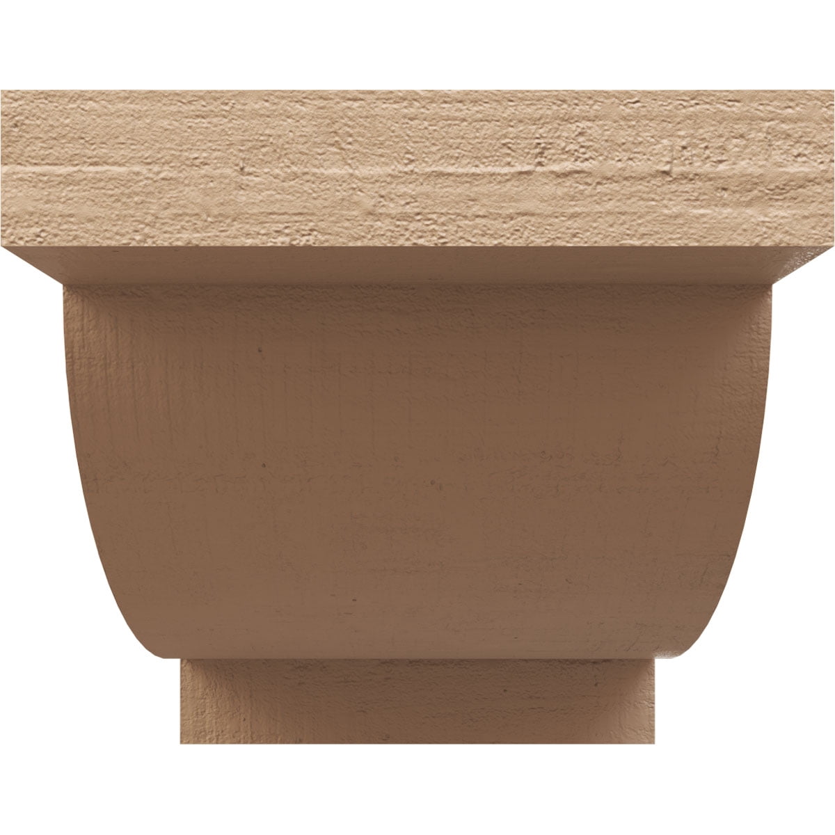 10"W x 20"D x 10"H Wide Alpine Rough Cedar Woodgrain TimberThane Corbel, Primed Tan