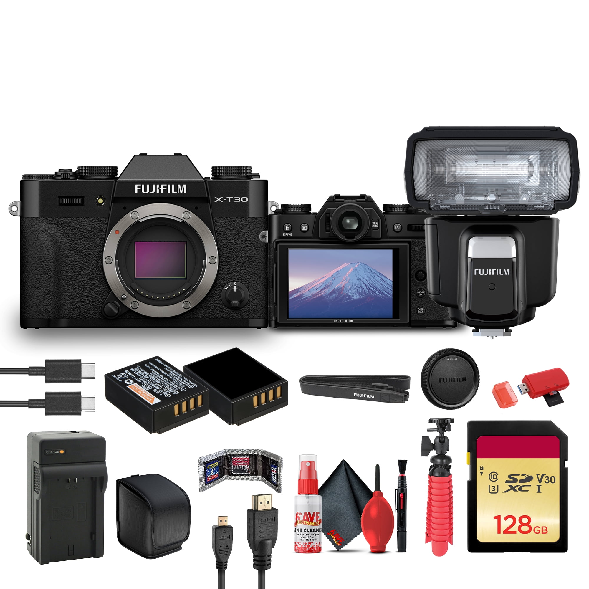 Kodak Pixpro FZ55 Digital Camera (Black) Bundle Including: 2x 128