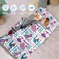 thumbnail image 4 of Kainsy Custom Toddler Nap Mat for Preschool - Personalized Name Kids Nap Mats for Daycare Kindergarten Girls Sleeping Bag with Pillow Blanket Set, Thick Padded Easy Roll Up Purple Dinosaur, 4 of 9