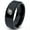 Black Bevel Polish Tungsten, variant on Tungsten American Football Ball Band Ring 8mm Men Women Comfort Fit Black Dome Brushed Gray Polished
