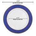 thumbnail image 4 of Elegant Disposable Plastic Dessert Plates 120 Pcs, 7.25" Heavy Duty Fancy White with Blue Appetizer Plates Party Supplies For Wedding, Birthday & All Occasions, 4 of 6