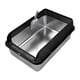 thumbnail image 2 of Arenero de acero inoxidable para gatos, fácil de limpiar, orinal para gatitos. Negro, 2 of 9