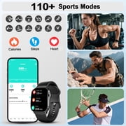 Smart Watch Fits for Android and iPhone, 2.01 AMOLED HD Curved Screen, Bluetooth Calls/Answer, Fitness Tracker, 110+ Sport Modes, Smart Watch for Men Women, IP68 Waterproof Smartwatch, Gifts