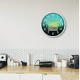 thumbnail image 3 of 12 Inch Mondern Wall Clock With Week Date Temperature of LCD,Forest,White, 3 of 4