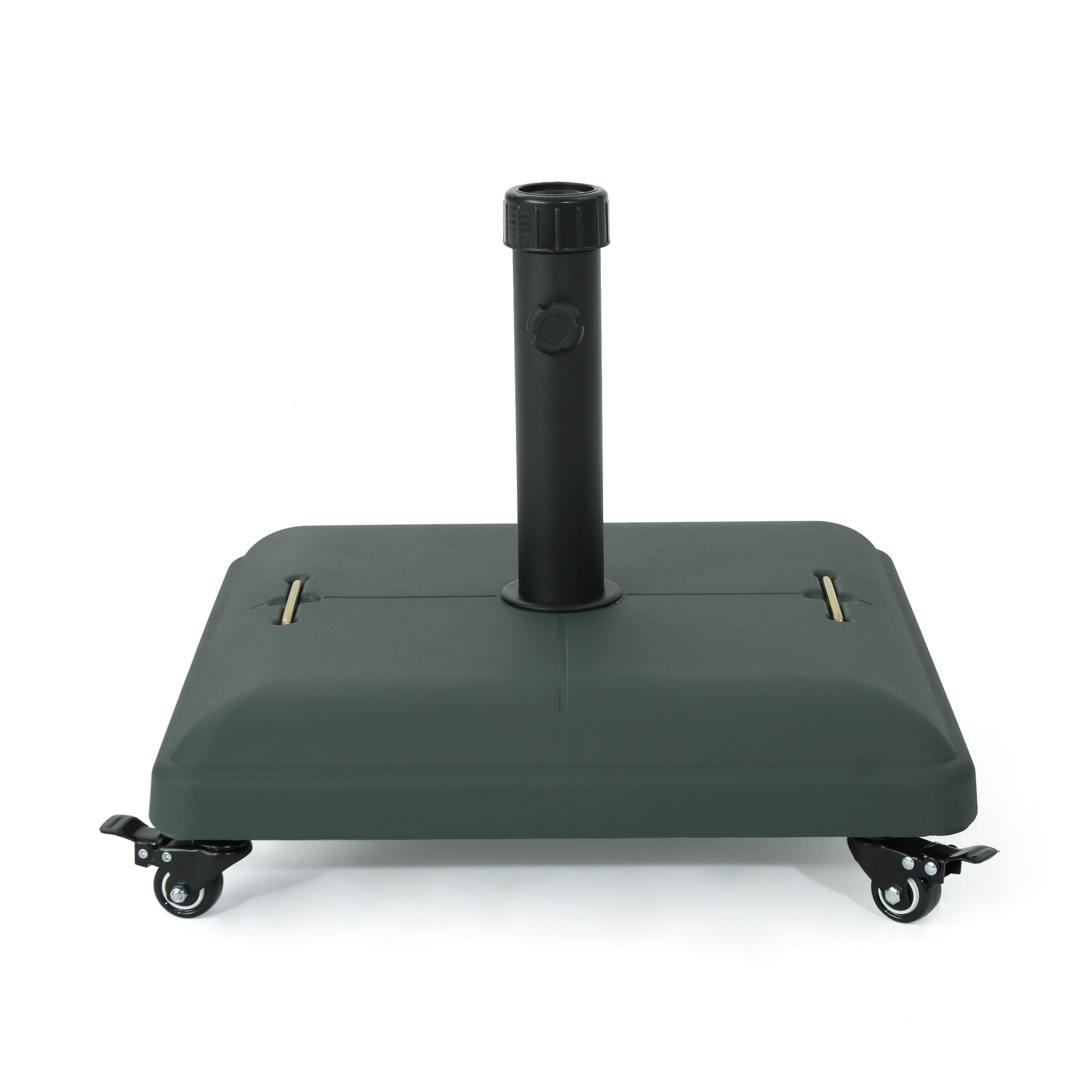 Noble House Outdoor Concrete Square Umbrella Base 80 lbs Green Square Concrete Patio Umbrella Bases
