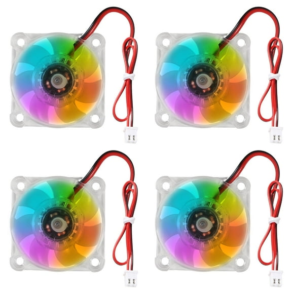 ACEIRMC 4pcs 4010 Fan 3D Printer Fan DC 24V Mini Brushless Cooling Fan 40x40x10mm Hydraulic Bearing Fan RGB LED with 2 Pin Terminal for 3D Printer, DVR, PC,CPU (24)