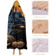 thumbnail image 4 of Halloween Wearable Blanket, Cozy Cloak Hooded Blanket Cat Pumpkin Throw Blanket for Adult Kids-C2-L, 4 of 6