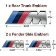 thumbnail image 1 of 3pcs Replacement Parts For X2 Bmw M Sport Emblem Chrome Sticker For All Bmw Models Side Fender Emblem, 1 of 5