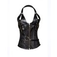 thumbnail image 1 of Corsé punk de acero y metal con uniforme de cuero europeo y americano, disfraz de reina para actuación, faja de corte, 1 of 2