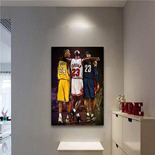 Michael Jordan and Kobe Bryant Changing of the Guard Canvas Print