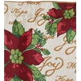 thumbnail image 4 of Decorative Christmas Poinsettias Script Design Tapestry 60" X 15" Window Valance, 4 of 6