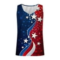 thumbnail image 4 of Homenesgenics Independence Day Shirt Women's Tank Tops for Women New Summer V-neck Sleeveless Casual Printed Button Up T-shirt, 4 of 4