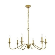 Rohan 6 lights brass chandelier