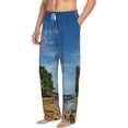 thumbnail image 6 of Salouo Lighthous Print Pajama Pants for Men, Lounge Pants Elastic Waistband Casual Men's sleepwear Loungewear Sleep Pajama Pant -X-Large, 6 of 7