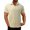 Beige, variant on Men Solid Button Down Beach Shirts Short Sleeve Loose Tops Holiday Blouse Tee Handsome Casual Shirt Black L