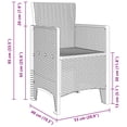 thumbnail image 2 of vidaXL Garden Chair 2 pcs White 20.87 x 19.29 x 33.46 in Polypropylene, 2 of 2