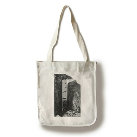 Stairway Set - Oregon - North Entrance Stairway to Sea Lion Caves (100% Cotton Tote Bag - Reusable)