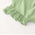 thumbnail image 4 of Plebaso Girls Ruffle Short Sleeve Shirts Kids Crew Neck Summer T Shirts Girls Thin Casual Tees Tops, 4 of 6