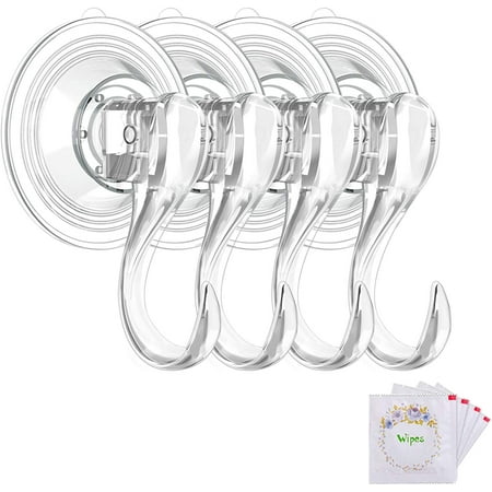 

Suction Cup Hooks Small Clear Reusable Heavy Duty Vacuum Suction Cup Hooks
