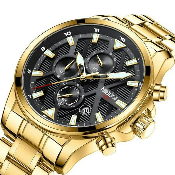 NIBOSI Mens Watches Top Brand Luxury Sports Quartz Blue Watch Man Waterproof Chronograph Wristwatch Male Clock Relogio Masculino